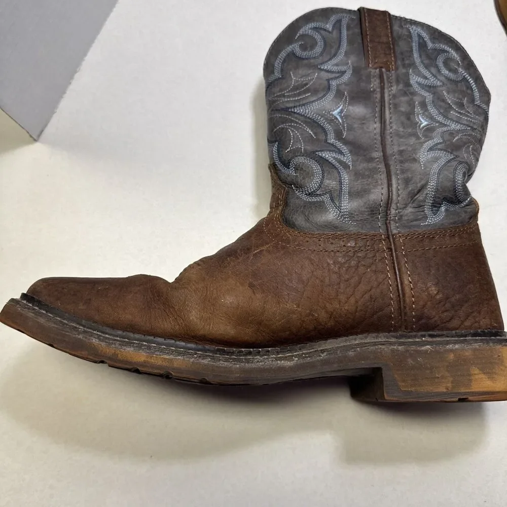 Justin Amarillo WP Work Boots Slate Brown Leather WK4312 Size 10EE